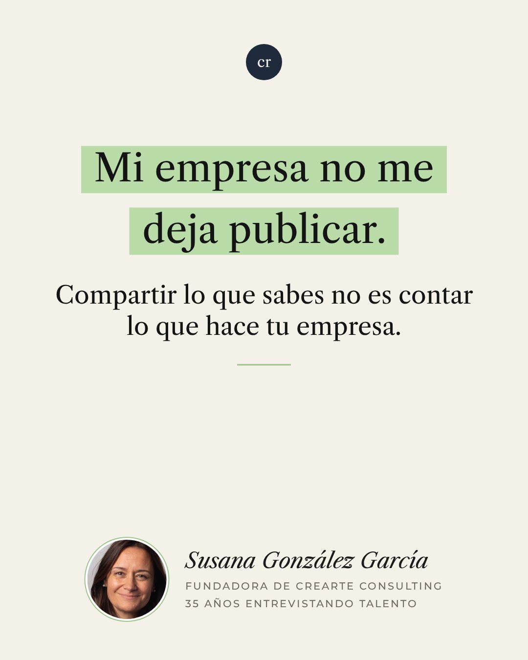 Mi empresa no me deja publicar.